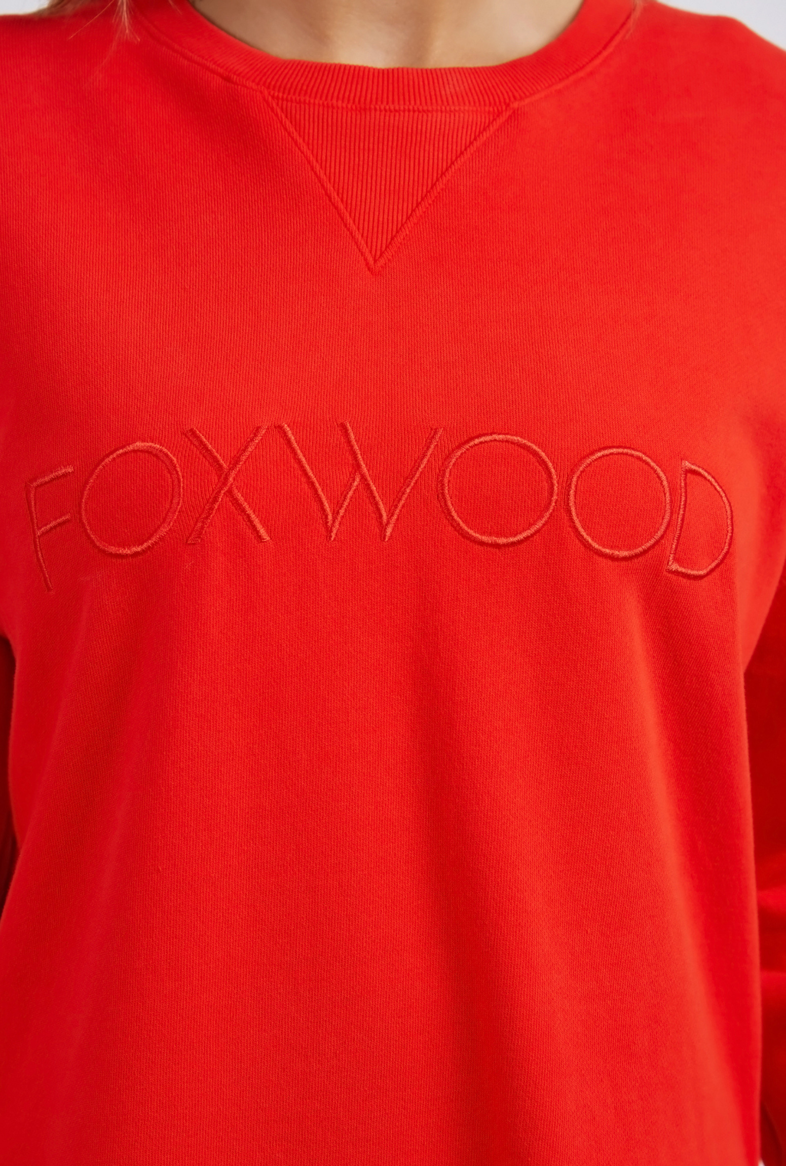 Foxwood Simplified Crew - Bright Red