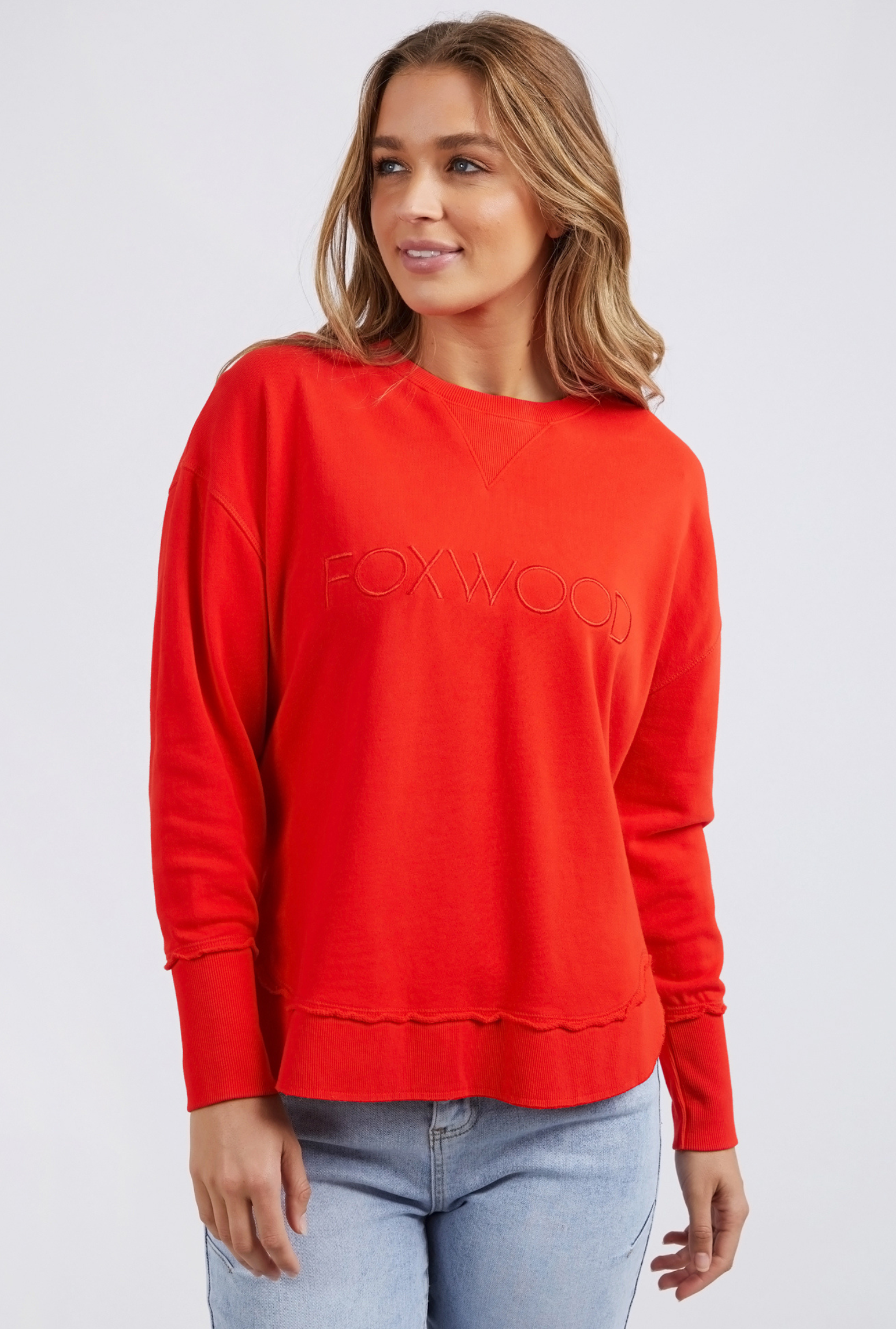 Foxwood Simplified Crew - Bright Red