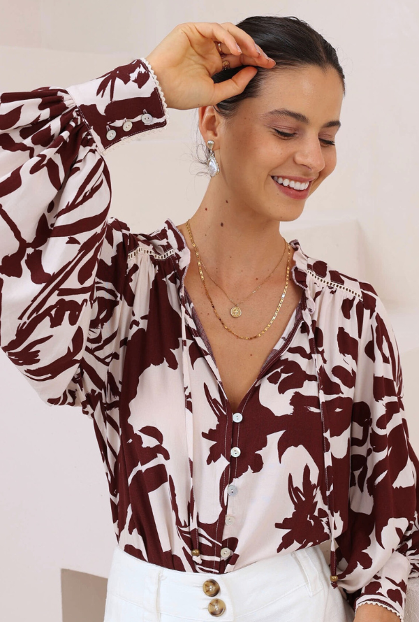 Tori Shirt - Burgundy