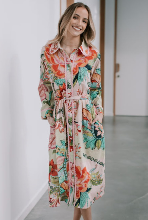 St Tropez Shirt Dress - Blush