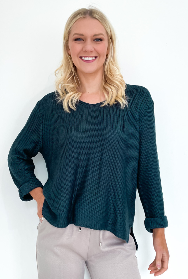 Billie Loop Knit - Petrol Blue