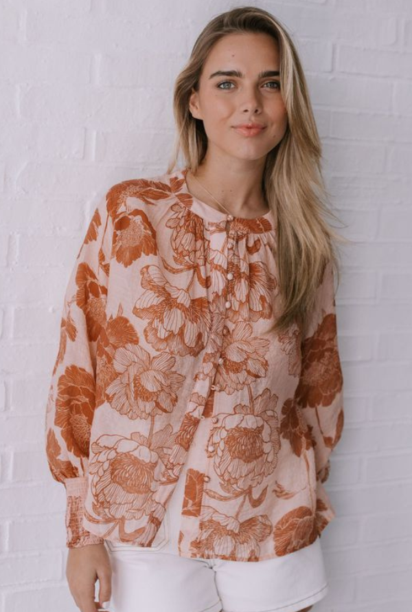 Malta Shirt - Blush / Tan