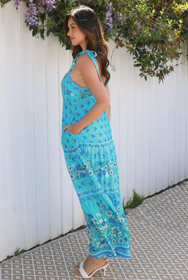 Somerset Midi Dress - Blue