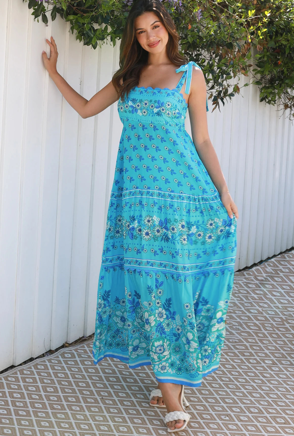 Somerset Midi Dress - Blue