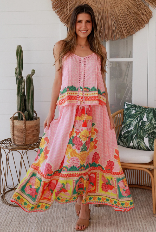 Capri Maxi Skirt - Blush