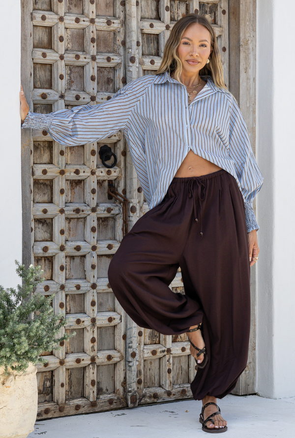Havana Harem Pants - Chocolate