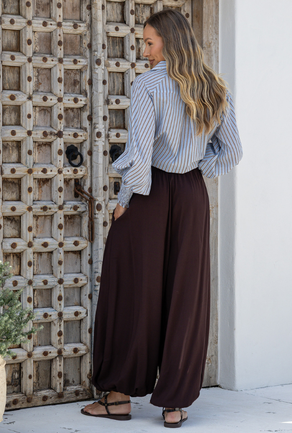 Havana Harem Pants - Chocolate