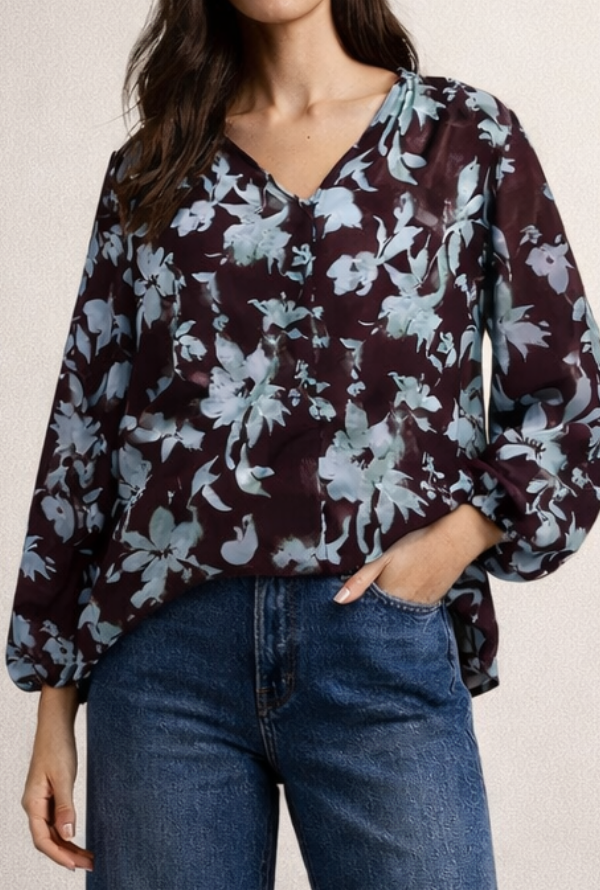 Minka Blouse - Chocolate