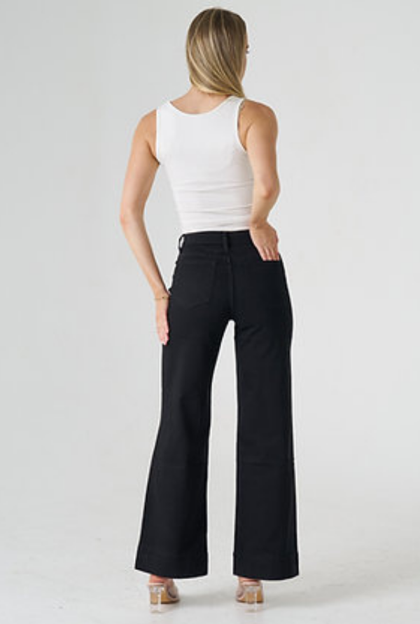 Ruby Wide Leg Jeans - Black