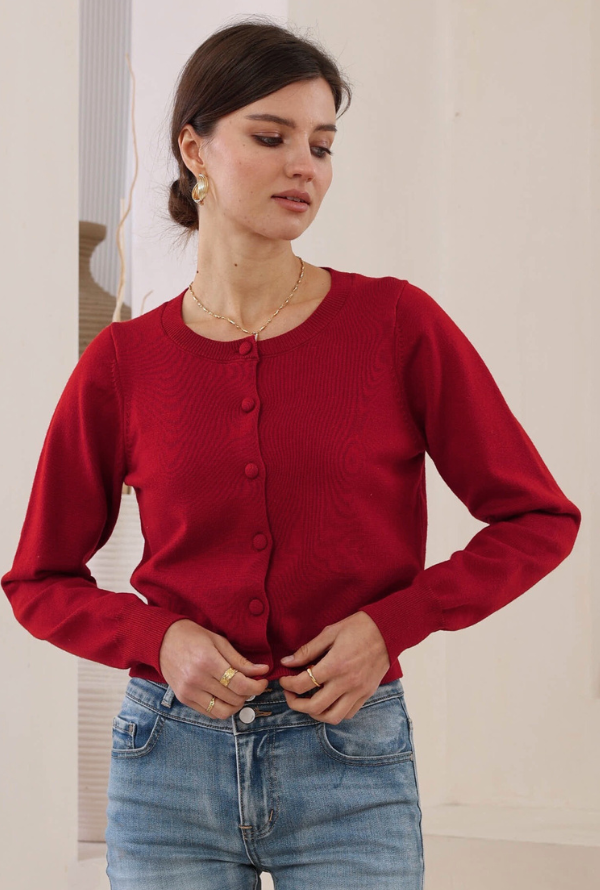 Maia Cardigan - Red