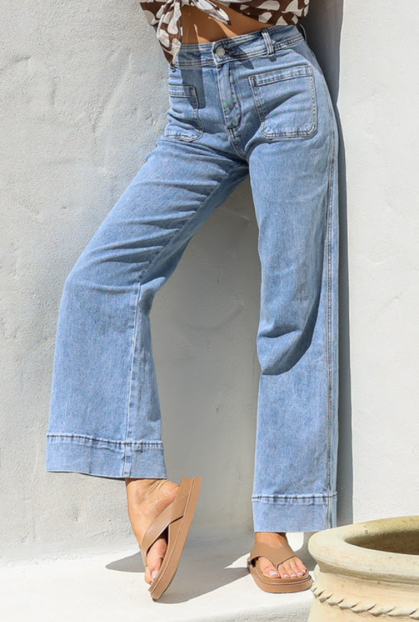Jimmy Wide Leg - Light Blue Denim
