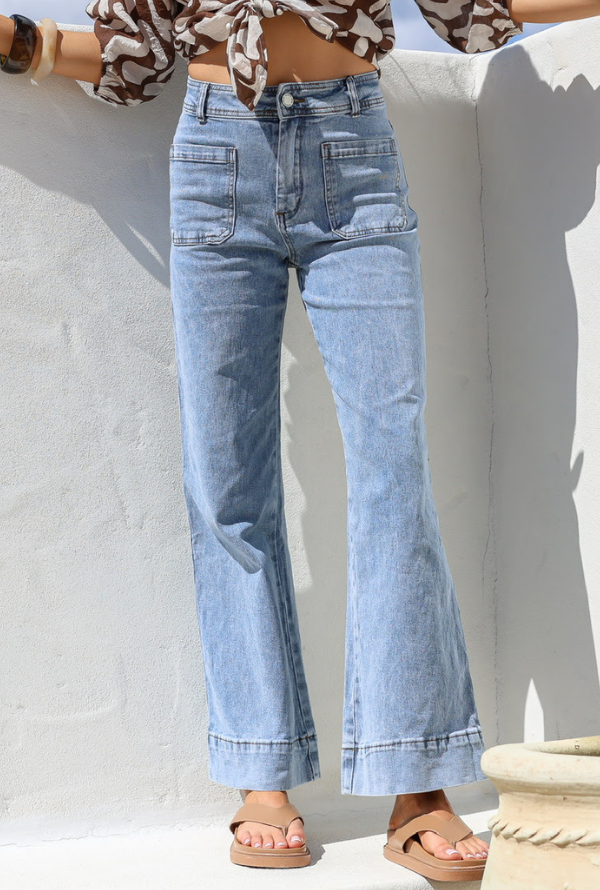 Jimmy Wide Leg - Light Blue Denim