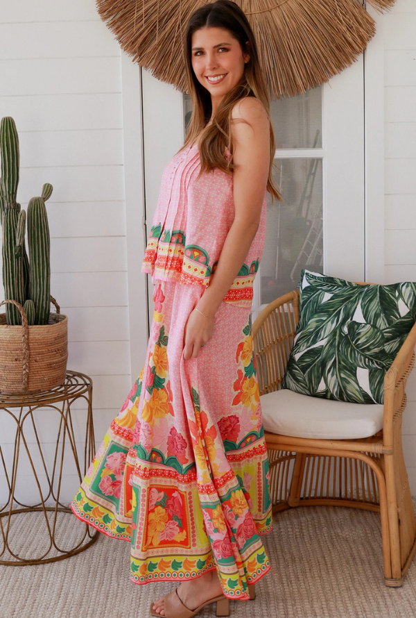 Capri Maxi Skirt - Blush