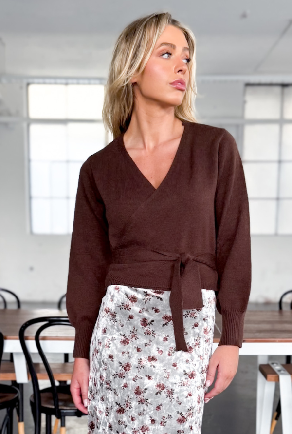 Suri Wrap Knit - Chocolate