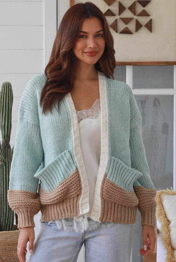 Charlotte Cardigan - Soft Teal