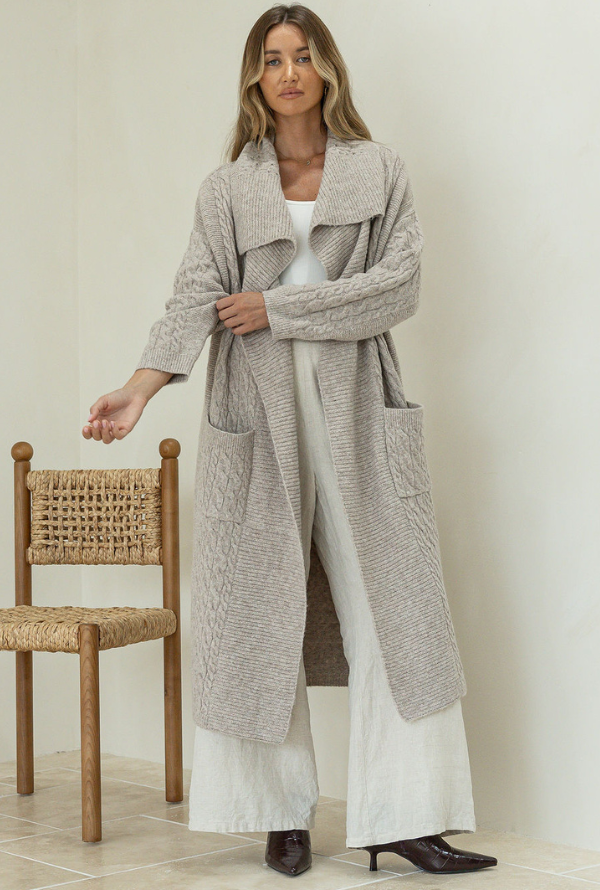 Copenhagen Coatigan - Taupe