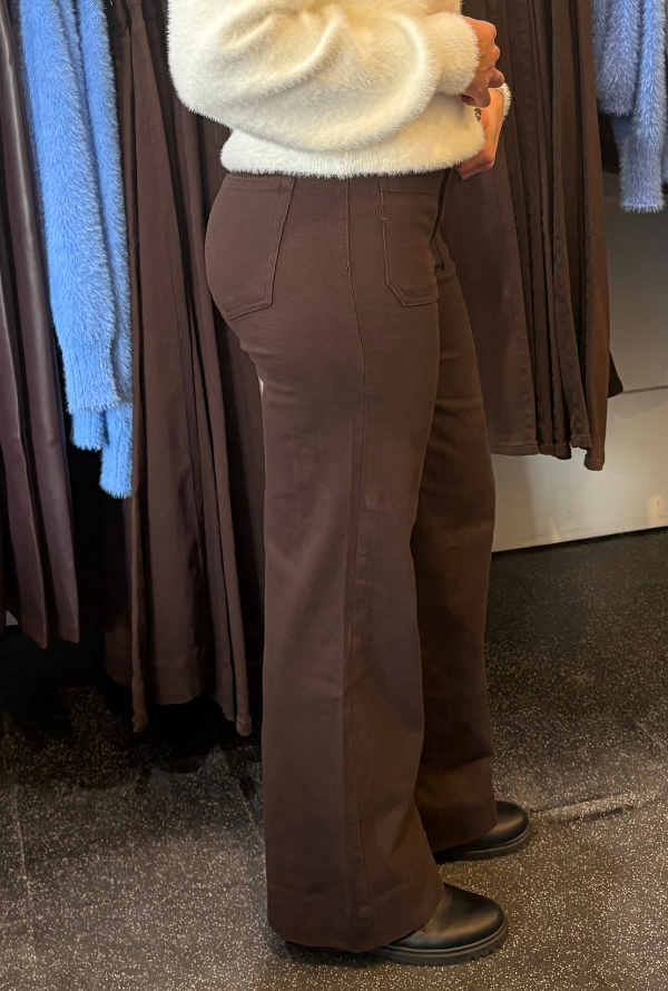 Ruby Wide Leg Jeans - Chocolate