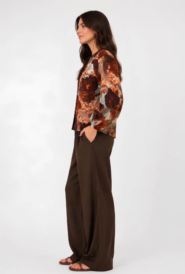 Peony Blouse - Chocolate