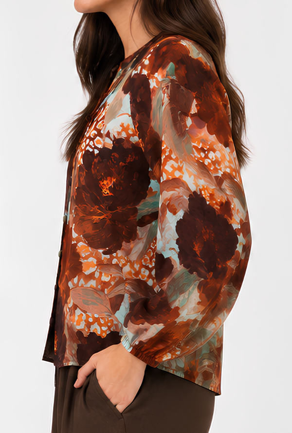 Peony Blouse - Chocolate