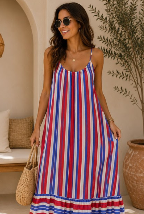 Vacation Midi - Multi Stripe