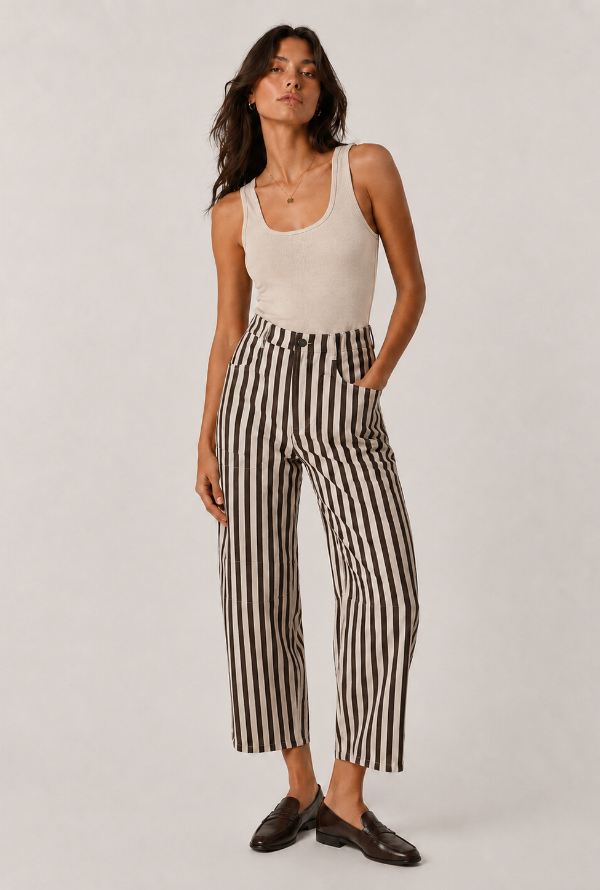 Sylvie Ribbed Tank - Stone
