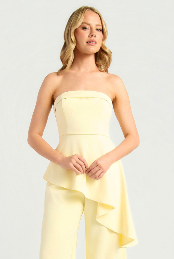 Solana Strapless Top - Lemon