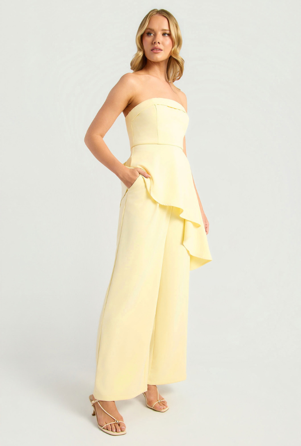 Solana Strapless Top - Lemon