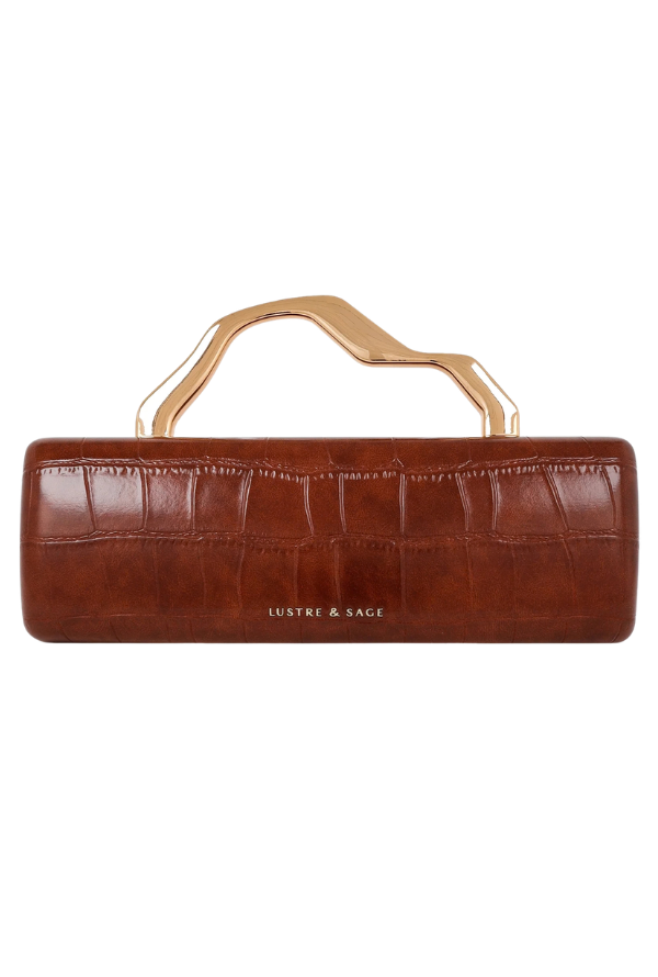 Maison Croc Clutch - Chocolate