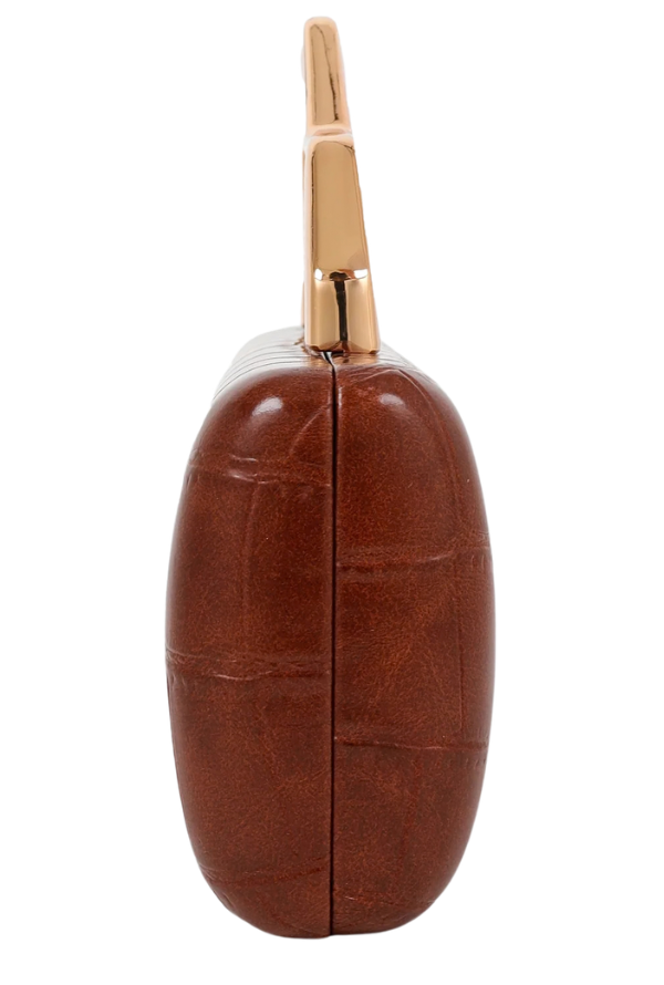 Maison Croc Clutch - Chocolate