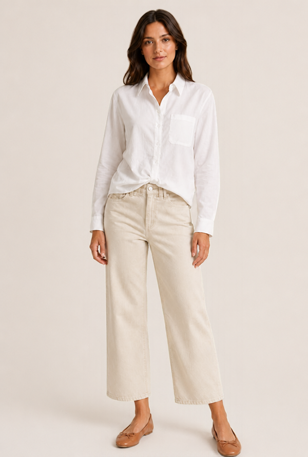 Annabel Crop Jean - Stone