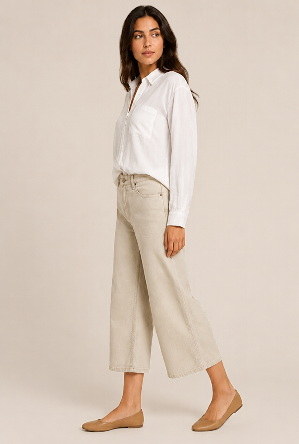 Annabel Crop Jean - Stone