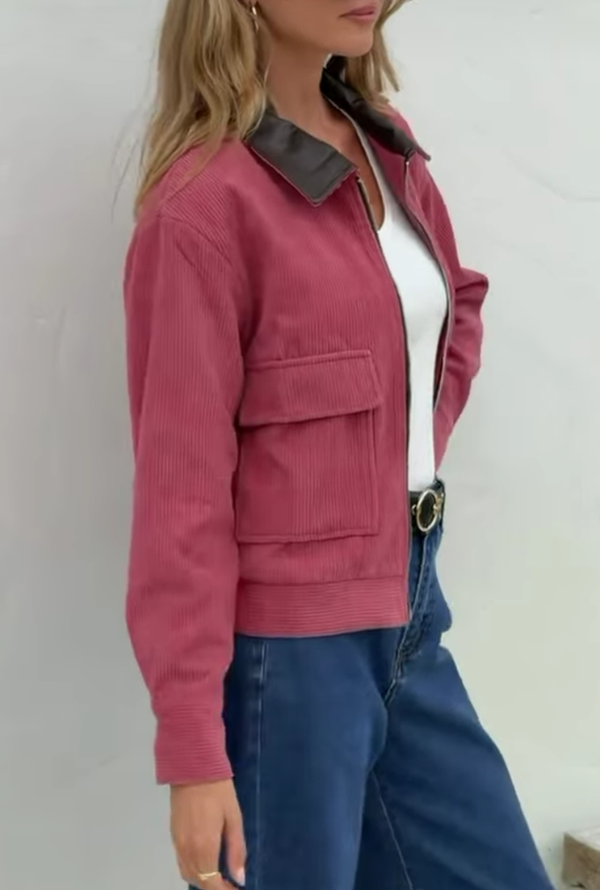 Charlie Cord Barn Jacket - Dusty Pink