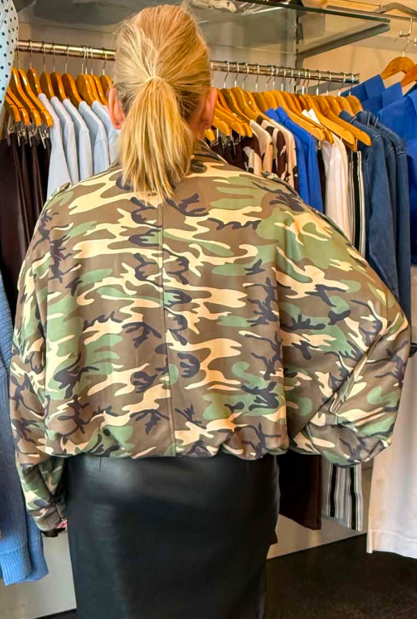 Molly Faux Suede Jacket - Camo