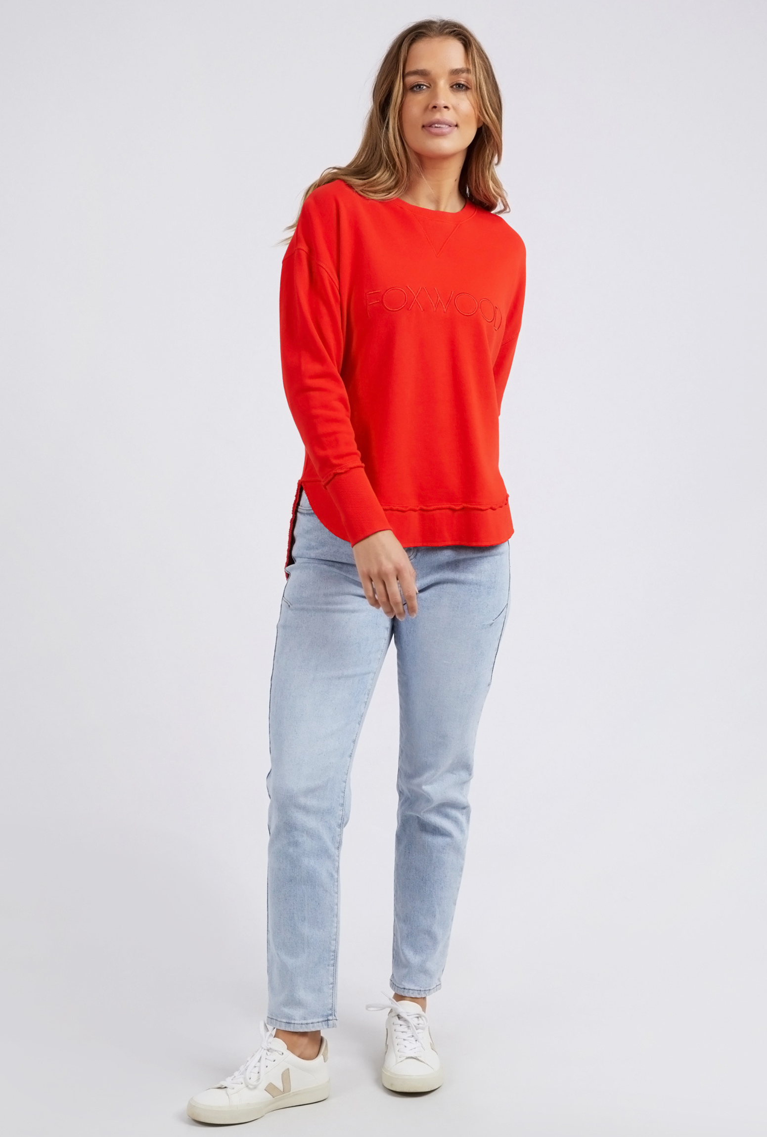 Foxwood Simplified Crew - Bright Red