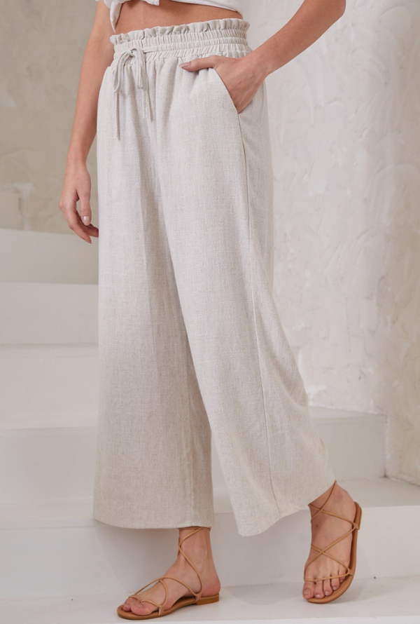 Lou Linen Pants - Natural