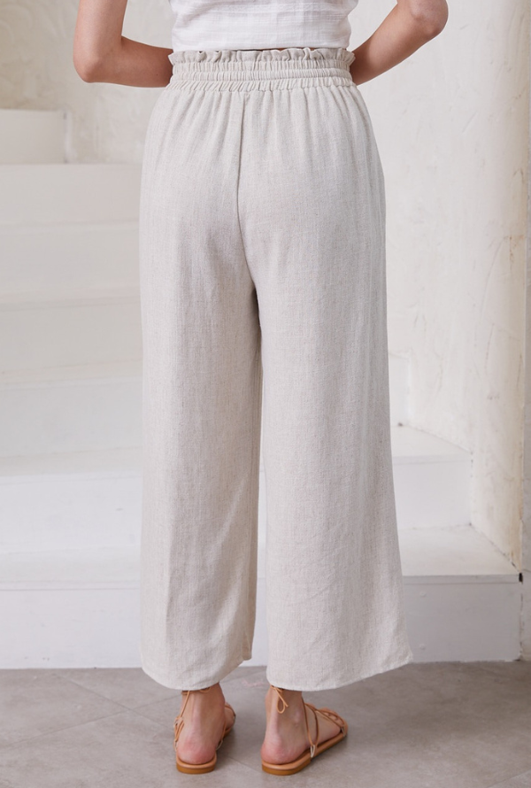 Lou Linen Pants - Natural