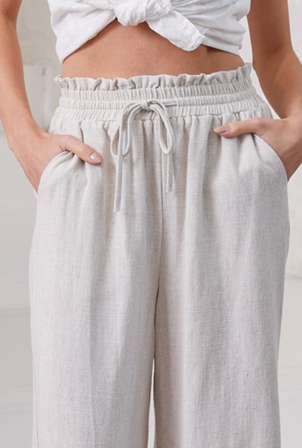 Lou Linen Pants - Natural