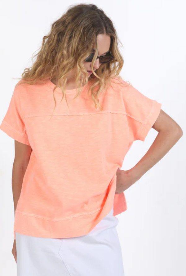 Foxwood Alison Tee - Neon Peach