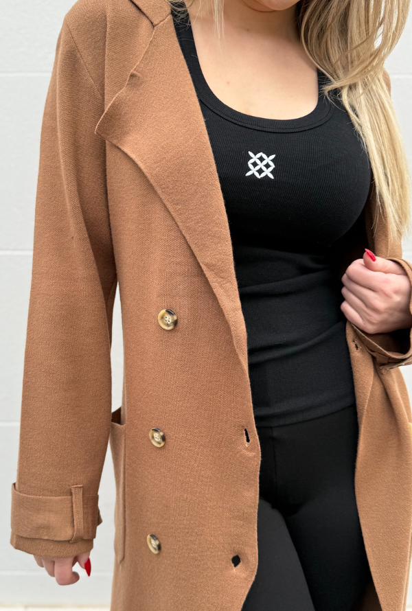 Brooklyn Knit Trench - Tan