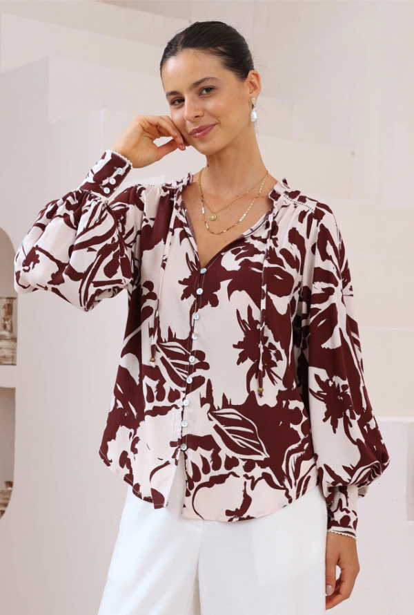 Tori Shirt - Burgundy