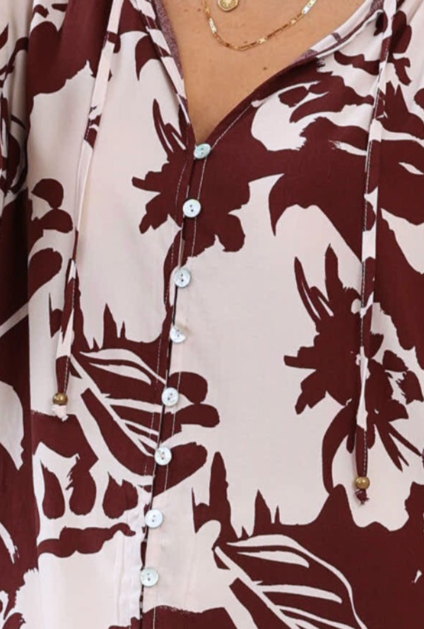 Tori Shirt - Burgundy