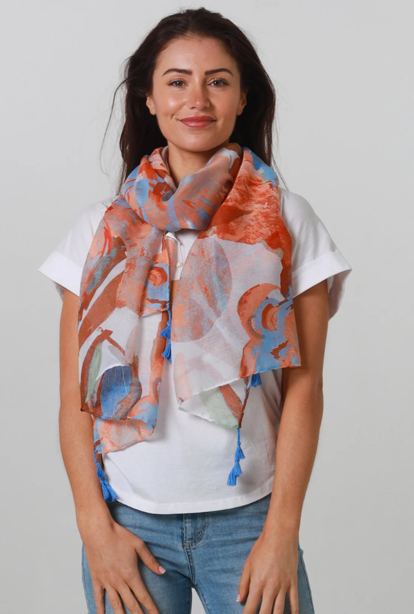 Heather Scarf - Coral