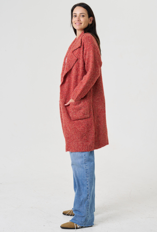 Sydney Cardigan - Red/Natural