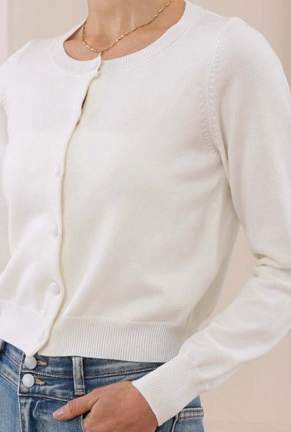 Maia Cardigan - White