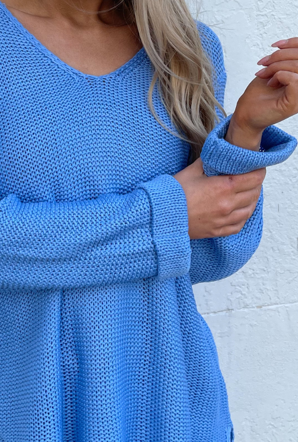 Billie Loop Knit - Cornflower