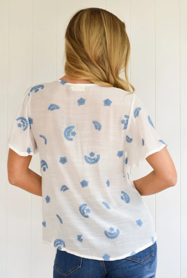 Gretchen Shirt - White/Blue