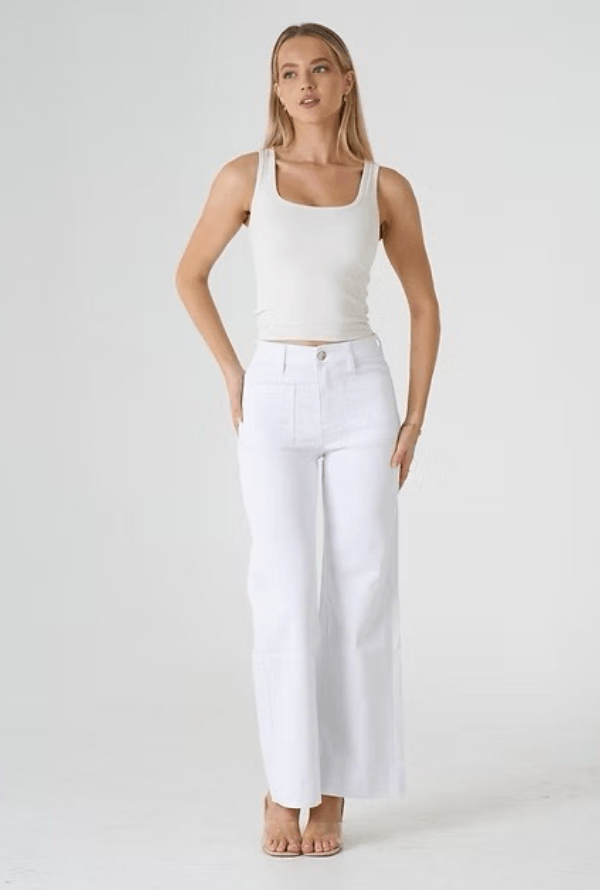 Ruby Wide Leg Jeans - White