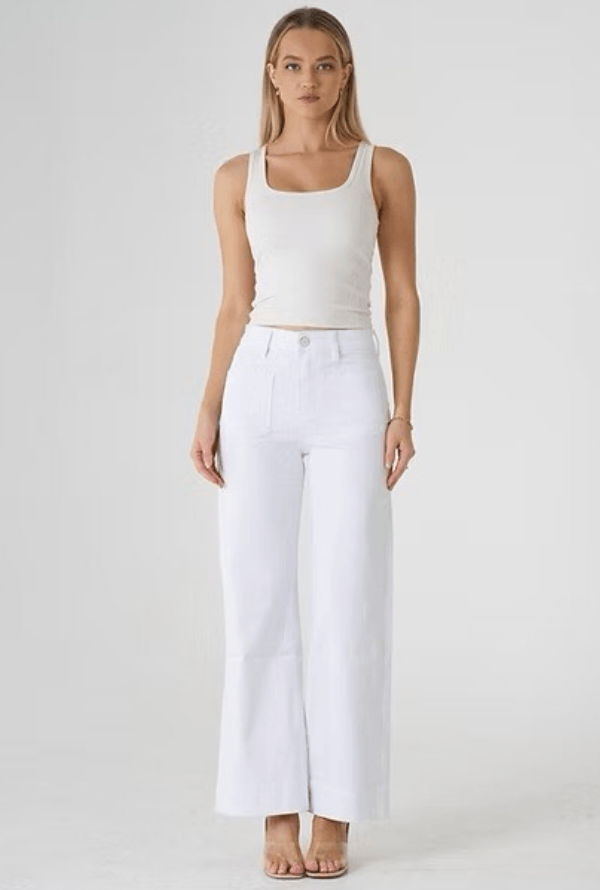 Ruby Wide Leg Jeans - White