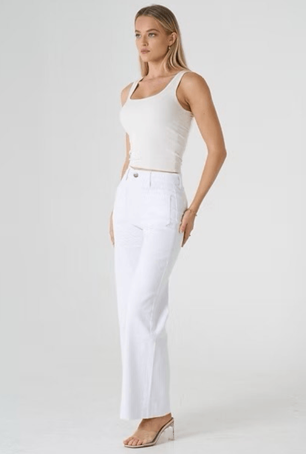 Ruby Wide Leg Jeans - White