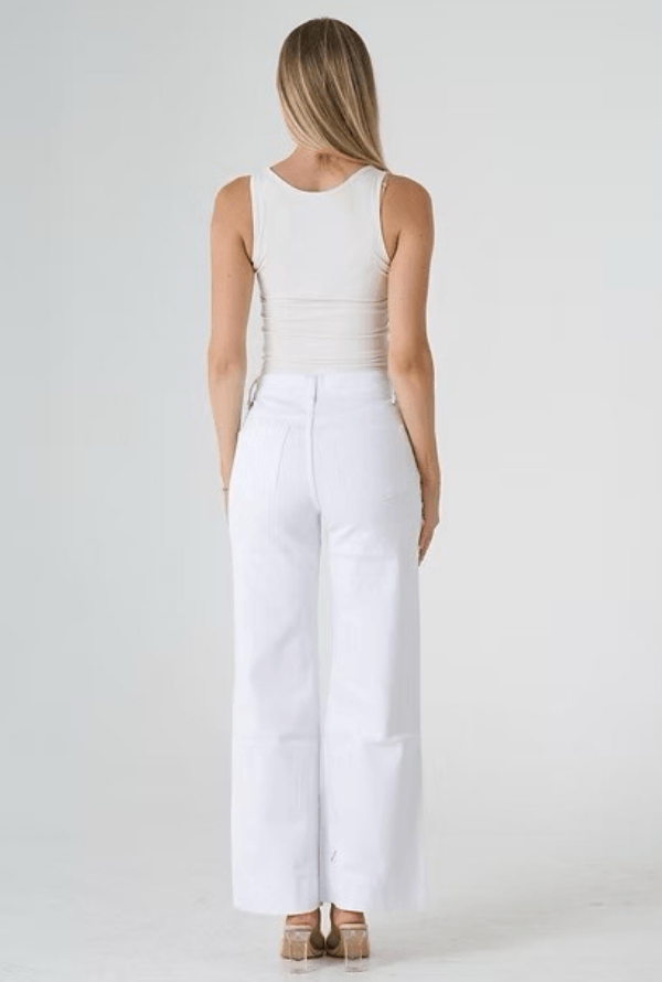 Ruby Wide Leg Jeans - White